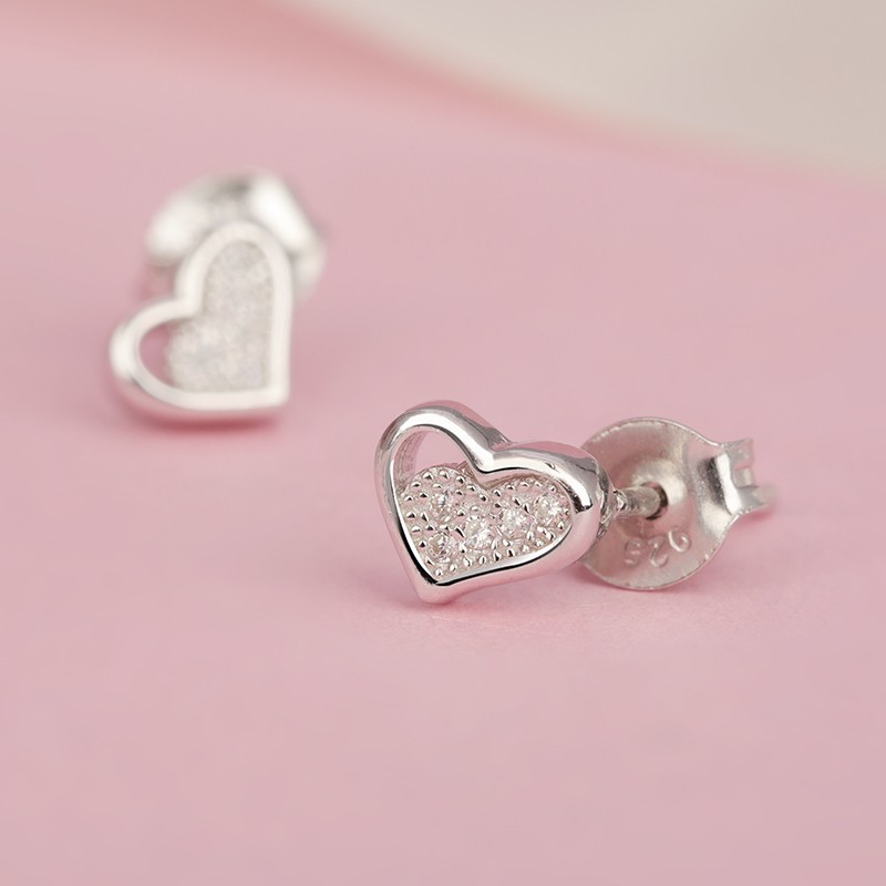 Bông tai bạc Pure Heart
