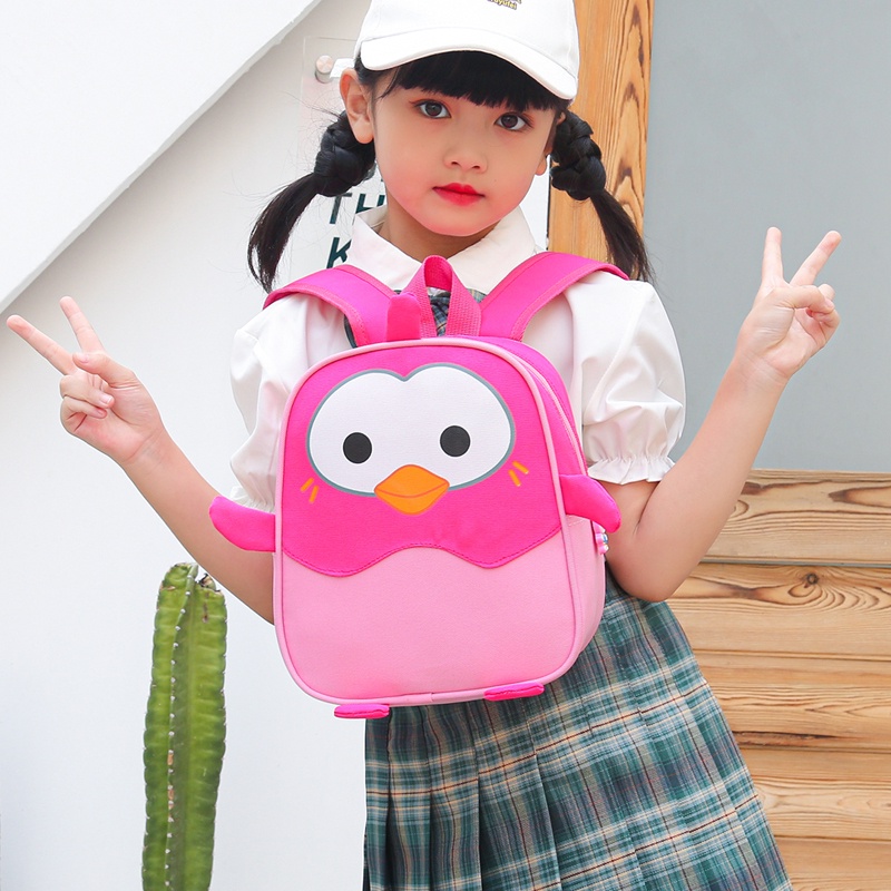 Ba Lô Hình Chim Cánh Cụt Hoạt Hình Thiết Kế Mới Đáng Yêu Dành Cho Bé