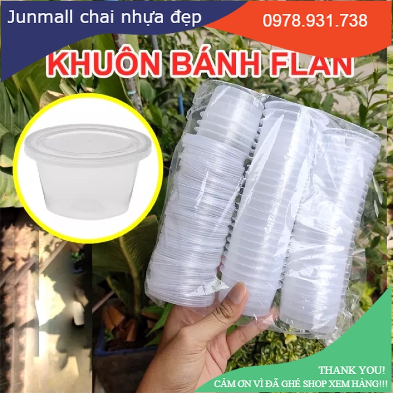 Hũ flan dày đẹp, hũ nhựa làm flan