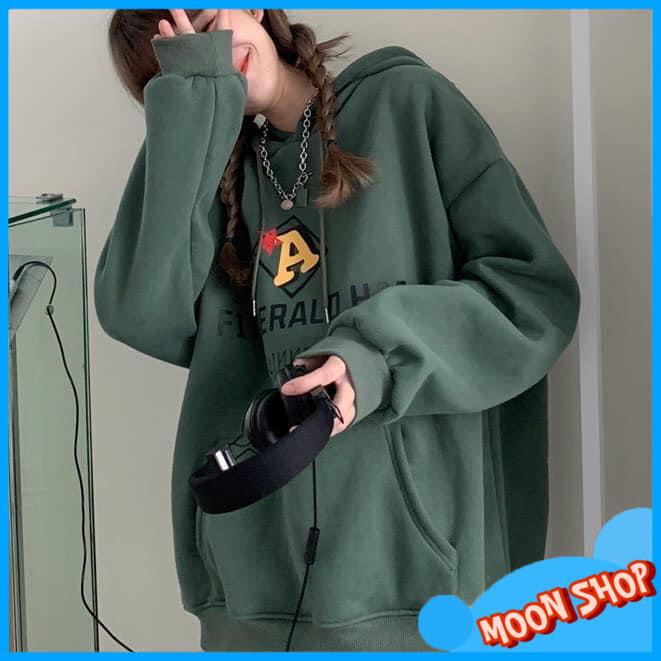 Áo Hoodie Nữ From Rộng Chất Nỉ Cotton Chữ A Unisex, Áo Hôdie Nữ 2 Màu Sắc | BigBuy360 - bigbuy360.vn