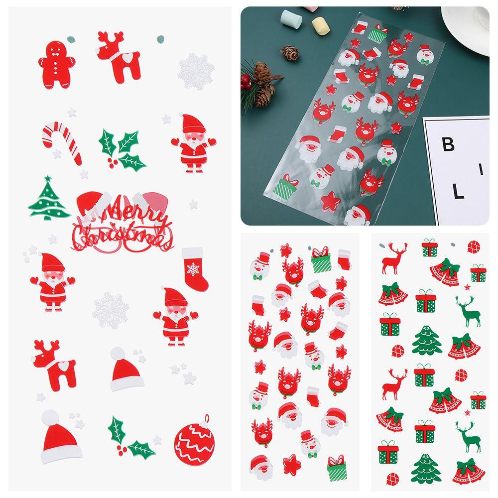 Set 100 Túi Dây Rút Đựng Kẹo / Bánh Quy Trang Trí Tiệc Giáng Sinh