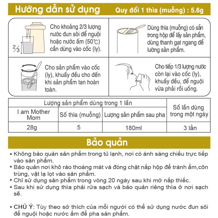 [CHÍNH HÃNG] Sữa Bột Namyang I AM MOTHER Mom Hộp 800g (Phụ nữ mang thai và cho con bú)