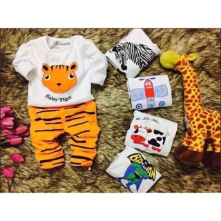 Set 5 bộ carter dài tay hình thú cho bé