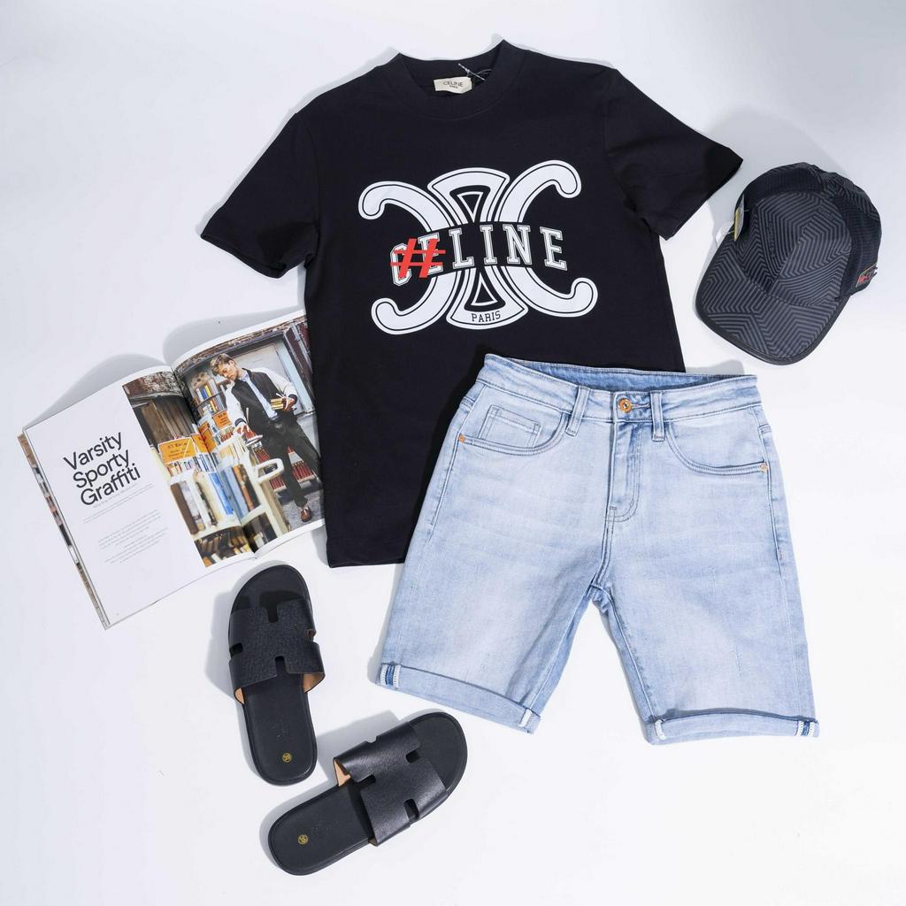 Quần short jean nam lửng ngố in thỏ vá đẹp mẫu mới nhất,chất jean co giãn chuẩn form đẹp