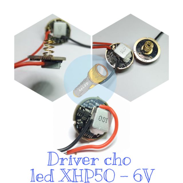 [H6] (Driver) Mạch điều khiển cho led XHP50 6V 18W