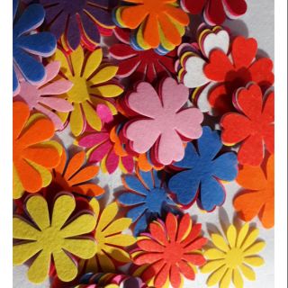 Hoa vải nỉ 7cm đủ kiểu trang trí