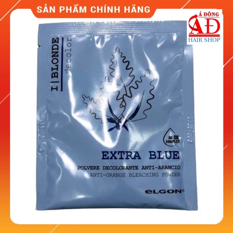 [+Tặng mũ trùm][Chính hãng] BỘT TẨY XANH ELGON EXTRA BLUE BLEACH DE COLOR ANTI ORANGE Ý CAO CẤP 500G