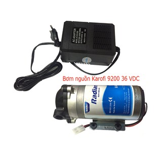 (COMBO Bơm + Nguồn) KAROFI (HF-9200 36V) Bơm tăng áp Dùng cho máy lọc nước (30 -100 lít), máy phun sương (18-20 Bec).