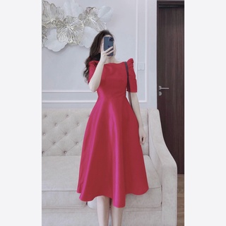 ✨BÁN SỈ✨Đầm  tafta xòe 2 màu đỏ,trắng