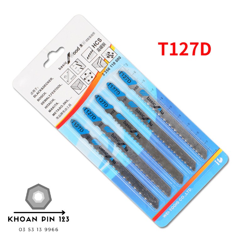 Lưỡi cưa lọng T127D chất liệu thép gió HSS