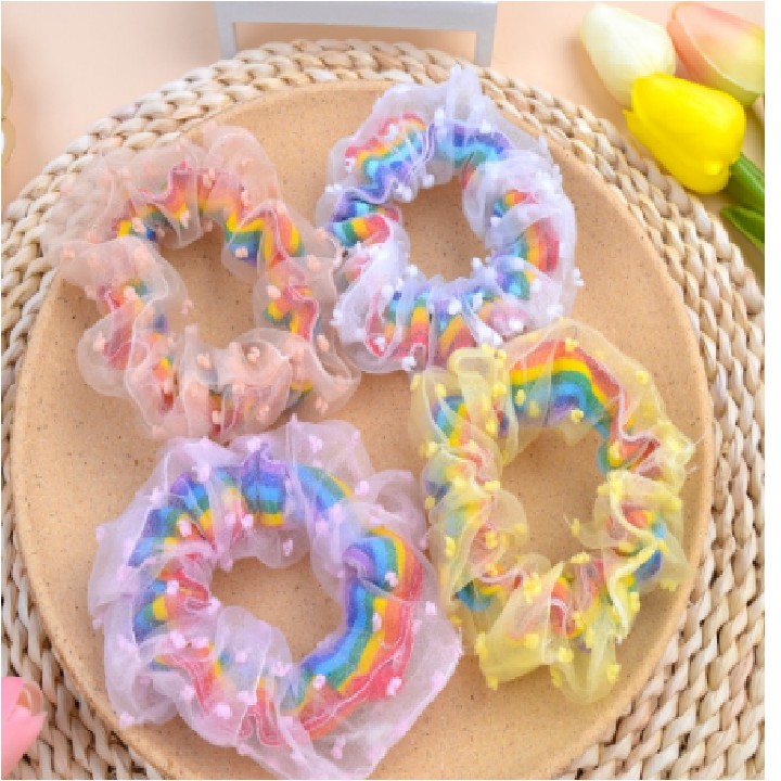 [Nguồn hàng buôn sỉ / khách sỉ INBOX] Buộc tóc Scrunchies PHÁT SÁNG / có thể làm vòng đeo tay