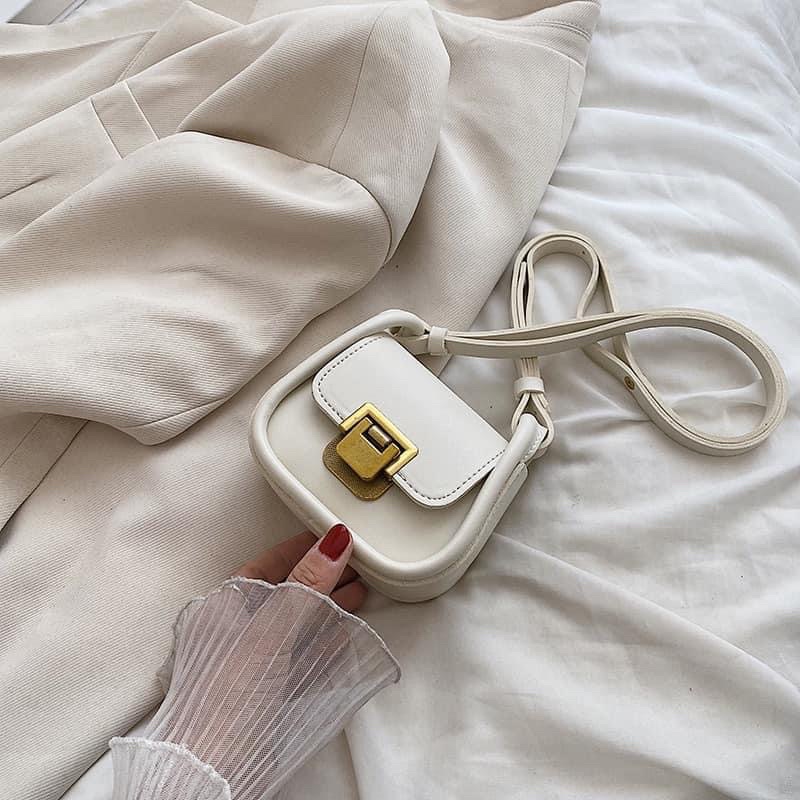 TÚI MINI KHOÁ GẬP VIỀN CONG