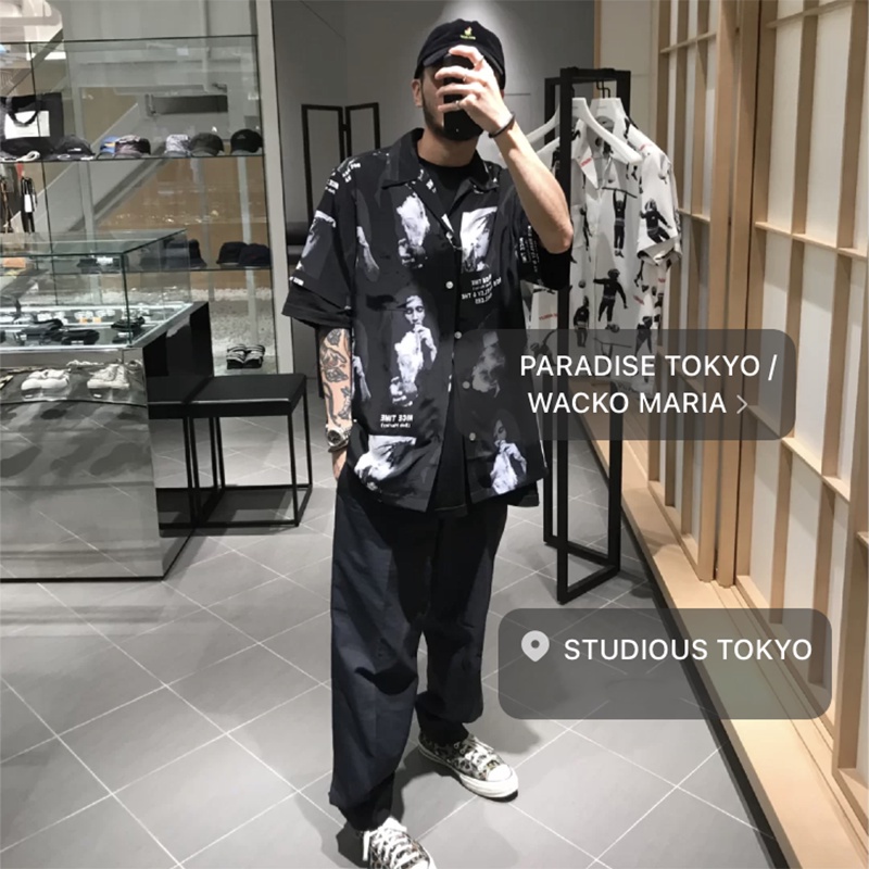 Áo Thun Tay Ngắn In Hình WACKO MARIA Plus Size Cho Nam Và Nữ