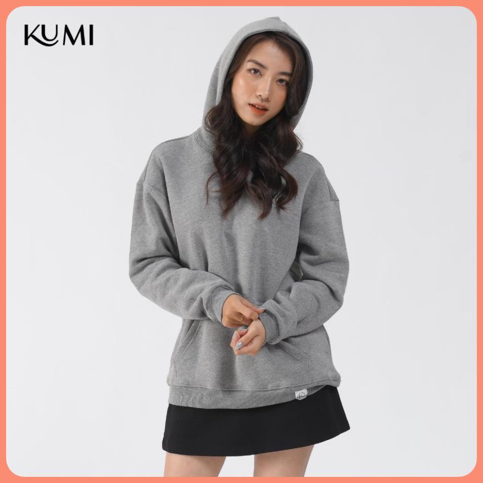 Áo Hoodie Nữ Dài Tay Có Mũ Chất Nỉ Bông Cao Cấp Kumi, Áo Nỉ Nữ Basic Có Mũ Thời Trang Trẻ Trung Năng Động | BigBuy360 - bigbuy360.vn