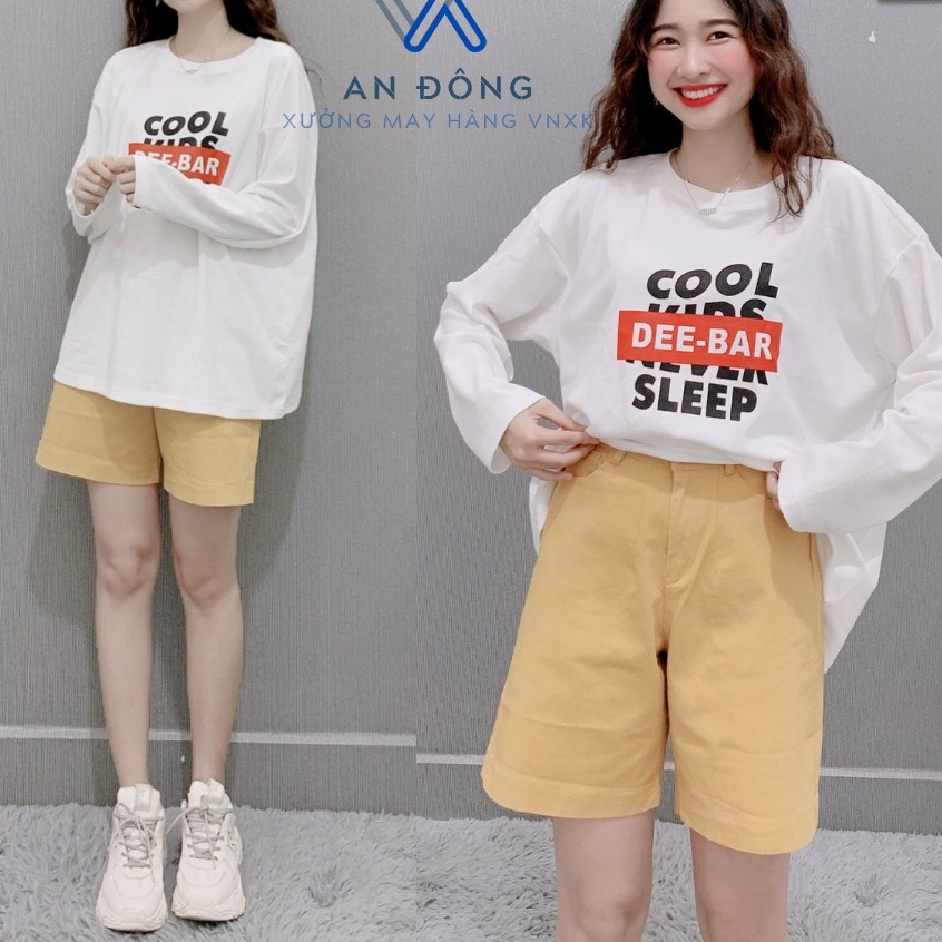 Quần Short Nữ Chất Kaki Thun co giãn nhiều màu form rộng dễ mặc basic unisex Ulzzang
