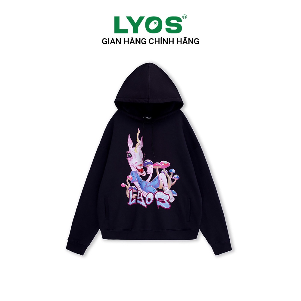 Áo Nỉ LYOS Starve Hoodie Đen