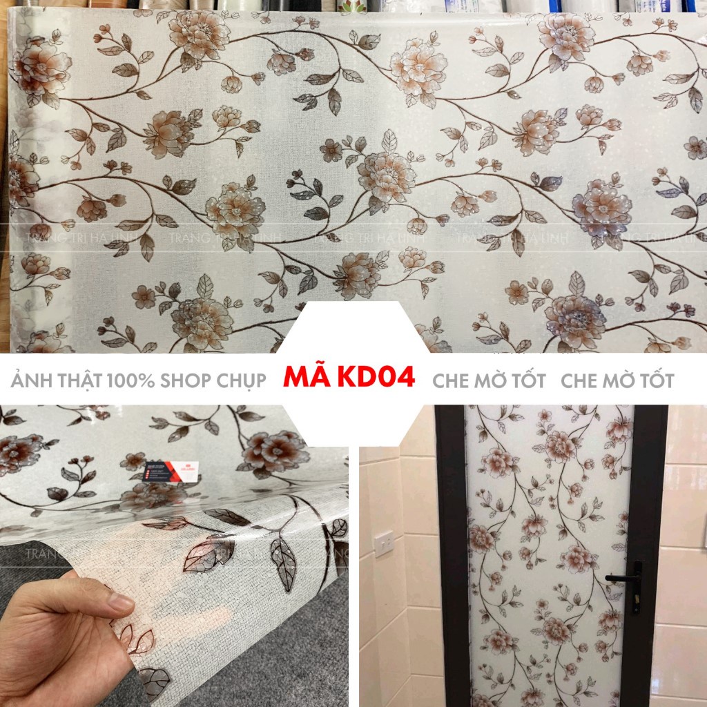 Decal dán kính hoa văn 3d loại dày cao cấp, giấy dán kính phòng ngủ nhiều mẫu đẹp