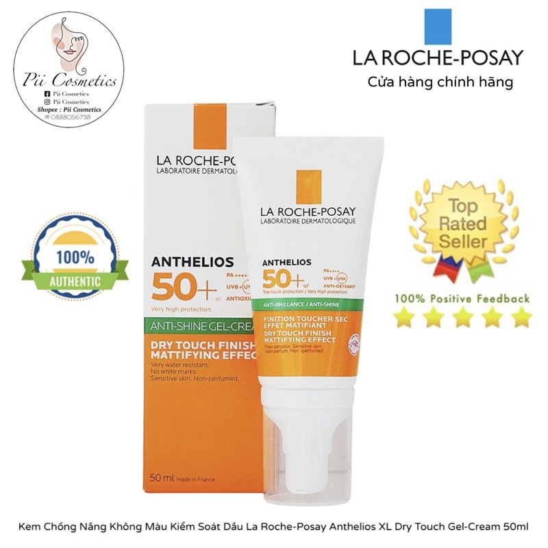 Kem Chống Nắng Không Màu Kiểm Soát Dầu La Roche-Posay Anthelios XL Dry Touch Gel-Cream 50ml