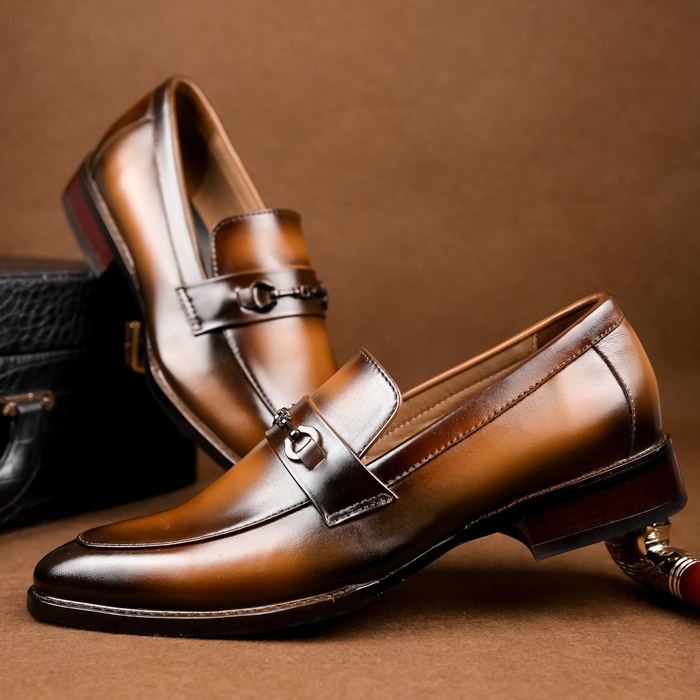 Giày lười nam da thật Manzano điểm nhấn tinh tế trẻ trung M63012