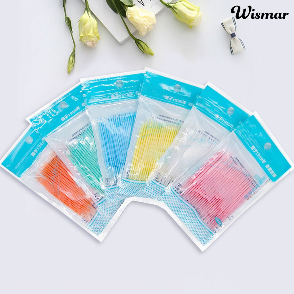 Set 100 tăm xỉa răng hai đầu làm sạch kẽ răng tiện dụng an toàn