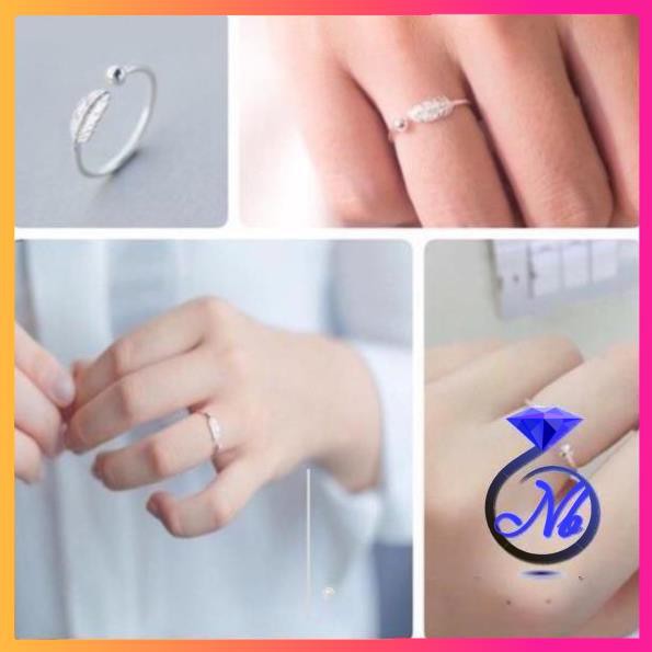 Nhẫn bạc đẹp 💖FREESHIP - Nhẫn lông vũ bạc ta
