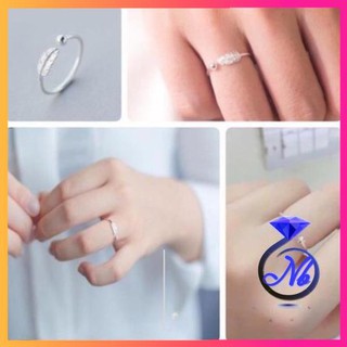 Nhẫn bạc đẹp 💖freeship - nhẫn lông vũ bạc ta