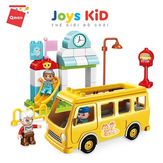 Đồ chơi lắp ghép xếp hình Qman 5102 - Xe buýt toot toot
