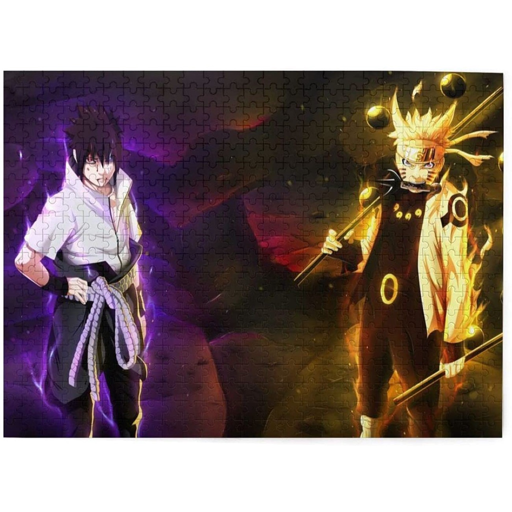 Đồ chơi xếp hình 300/500/1000 mảnh ghép hình nhân vật trong anime Naruto dùng cho trang trí nội thất