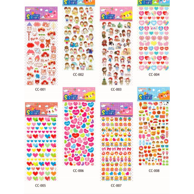 Stickers Hình Dán 3D cho bé mix nhiều mẫu (Cho Bé Trai, Bé Gái và Mẫu Công Chúa)