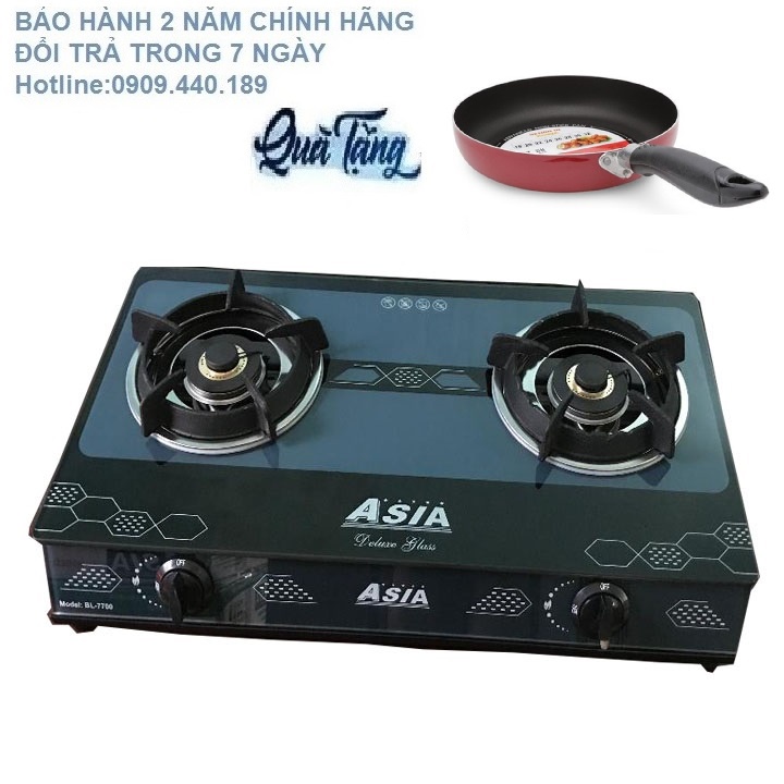 Bếp gas đôi mặt kiếng Asia(điếu chén vành Kiềng chắn gió)
