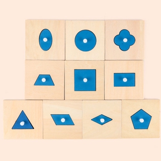 Bộ 10 thẻ hình học cơ bản - Giáo cụ Montessori
