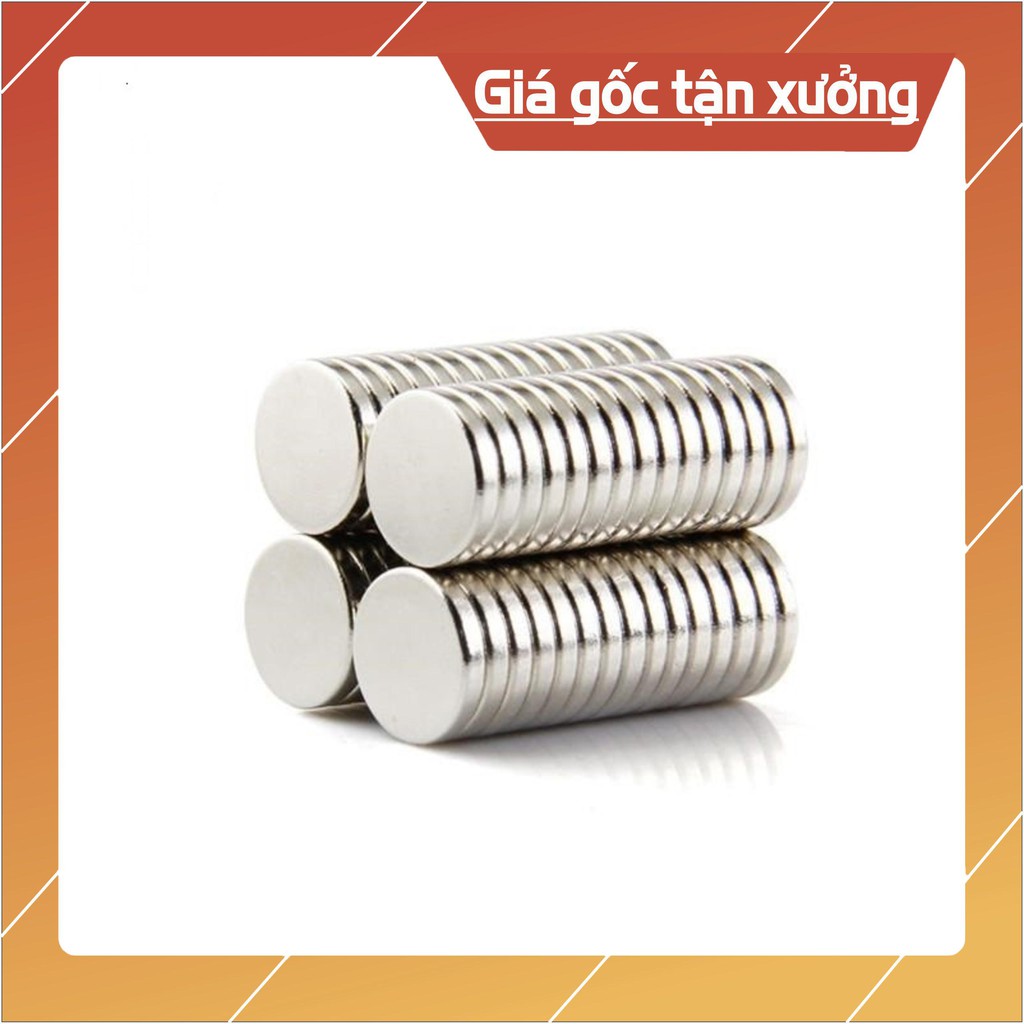 [Xả Kho] Nam châm viên 12x2mm, loại nam châm trắng đất hiếm mỏng lực hút mạnh