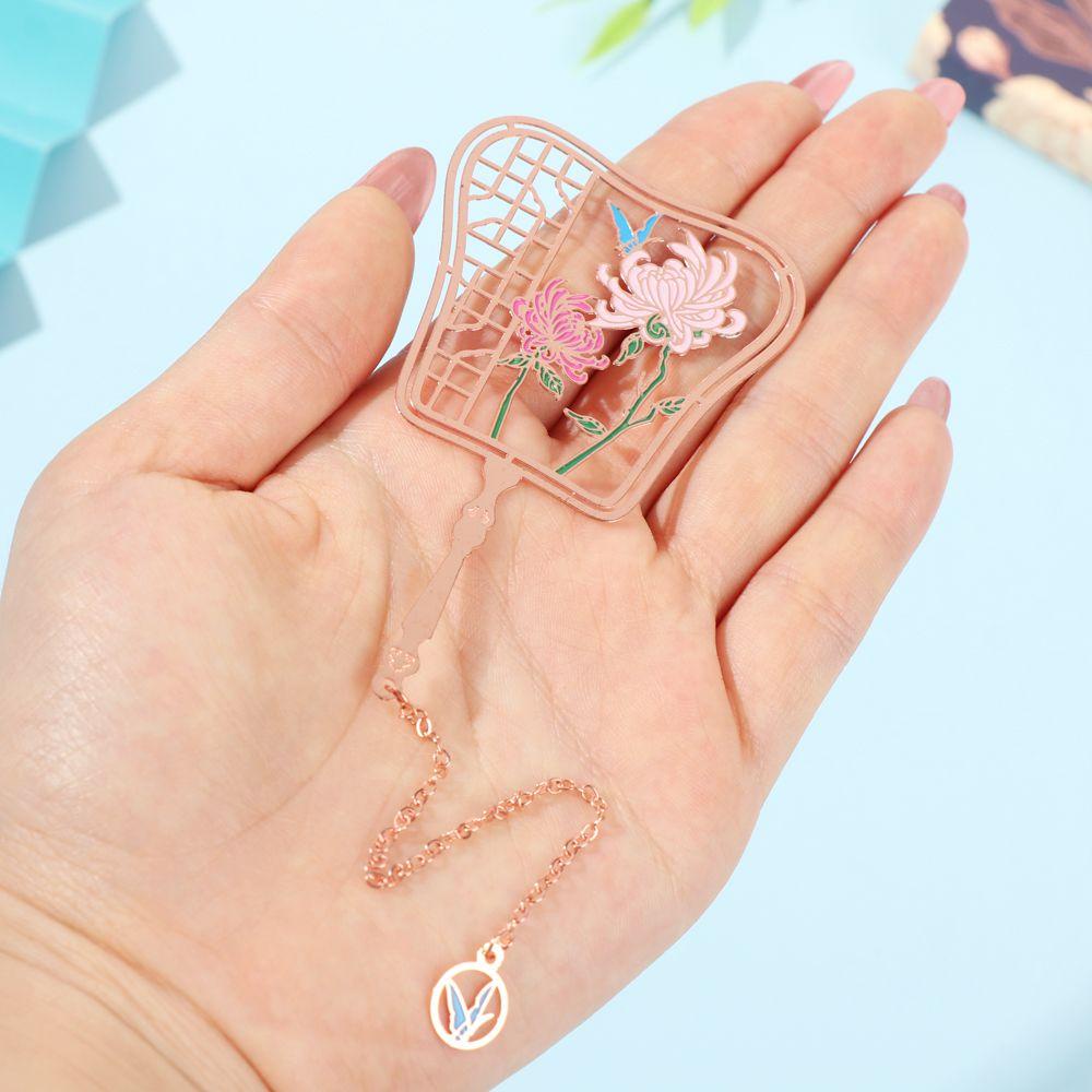 Thẻ Đánh Dấu Trang Sách Bằng Đồng Thau Họa Tiết Cầu Vồng Trung Hoa Cổ Điển
