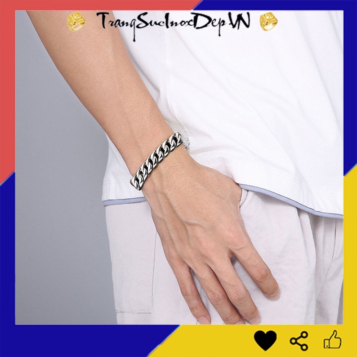 Lắc tay nam inox cao cấp 12mm khóa hộp đẳng cấp bảo hành không đen, không gỉ đem lại đẳng cấp phong độ cho người đeo