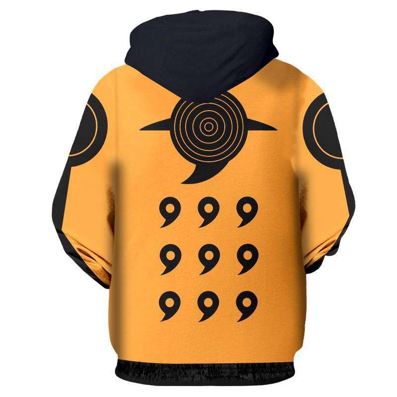 Áo Khoác Hoodie Phối Khóa Kéo In Họa Tiết Naruto 3d | BigBuy360 - bigbuy360.vn