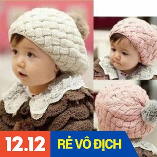 Mũ nồi len cho bé gái 18m - 4y