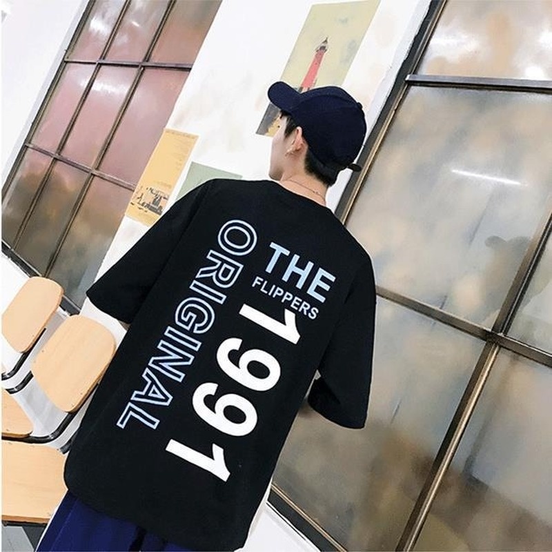 T-shirt men's summer Korean fashion trend loose short sleeves