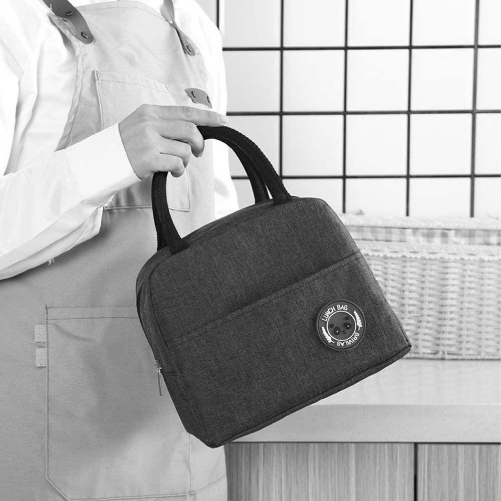 Túi Đựng Hộp Cơm Trưa Bằng Nylon Chống Nước Có Khóa Kéo Hình Gấu Trúc Phong Cách Hàn Quốc Cho Nữ