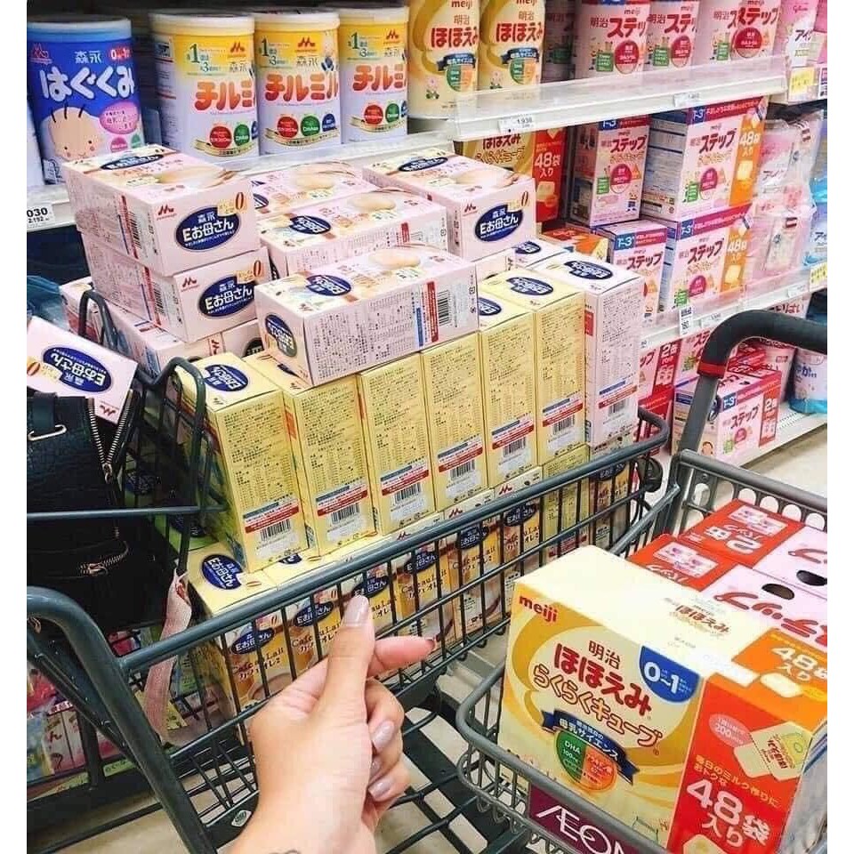 Sữa Meiji dạng thanh 1-3 nội địa Nhật 27g x 24