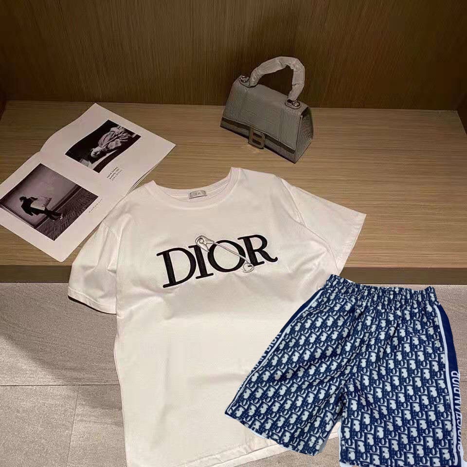 Không Có Nhãn Hiệu Trên Quần ÁoSet Đồ Thể Thao 2 Món Gồm Áo Thun Tay Ngắn + Quần Short Cotton Thời Trang Mùa Hè Cho Bé Trai/Gái