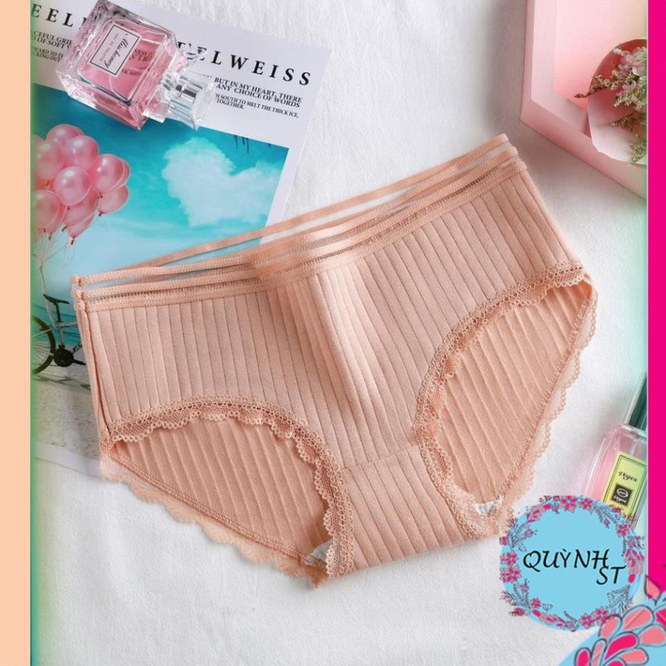 Quần Lót Cotton Tăm Cạp Viền Cao Cấp ❤Quần lót nữ cotton co dãn mềm mịn❤ DL108