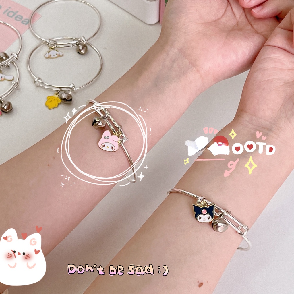 Vòng Tay Mạ Bạc Mặt Hình Thỏ Dễ Thương