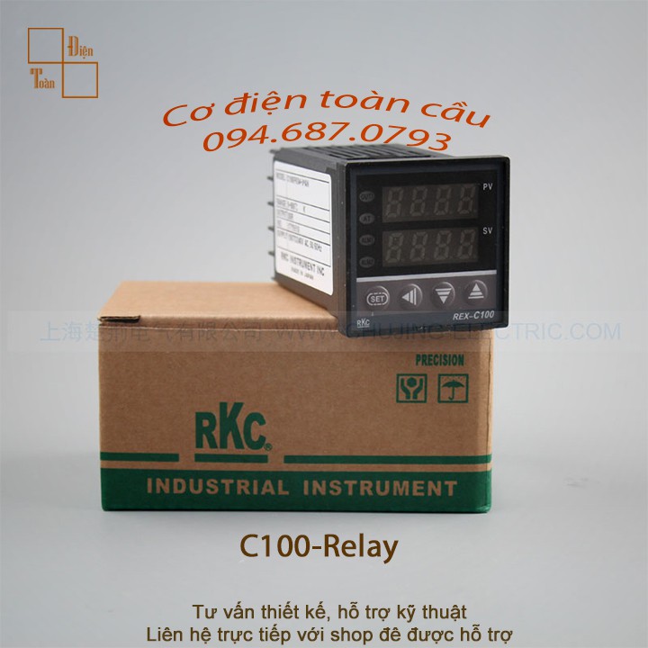 Bộ điều khiển nhiệt độ C100  RKC REX-C100 C100-FK07 C100-FK02mặt 45x45 48x48