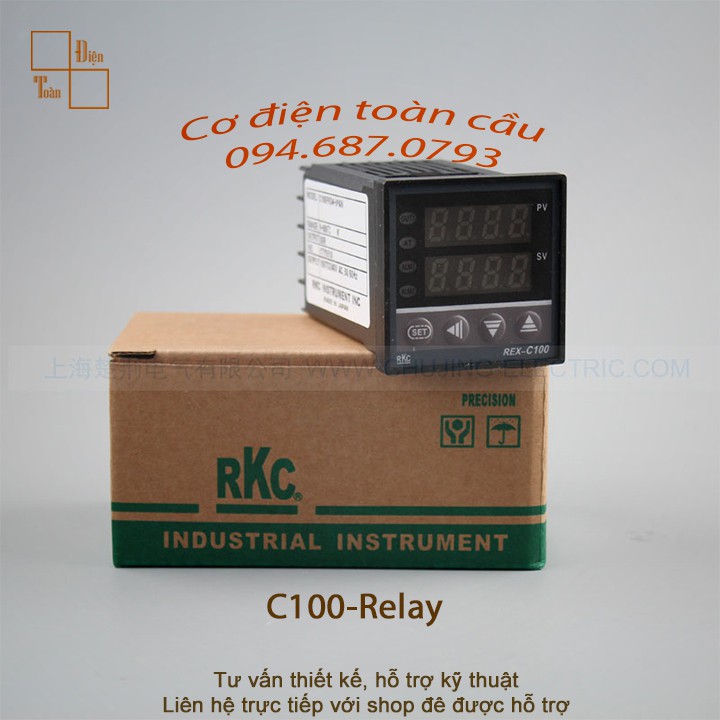 Bộ điều khiển nhiệt độ C100 ( Đồng hồ nhiệt độ C100 ) RKC REX-C100 C100-FK07 C100-FK02mặt 45x45 48x48