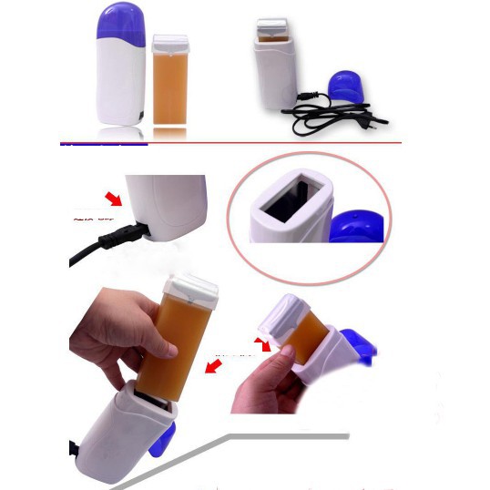 [Date 2025] Combo Máy wax lông nóng Depilatory Heater(có cây sáp đi kèm + tặng 10 giấy wax ) , Sáp Wax , Giấy Wax