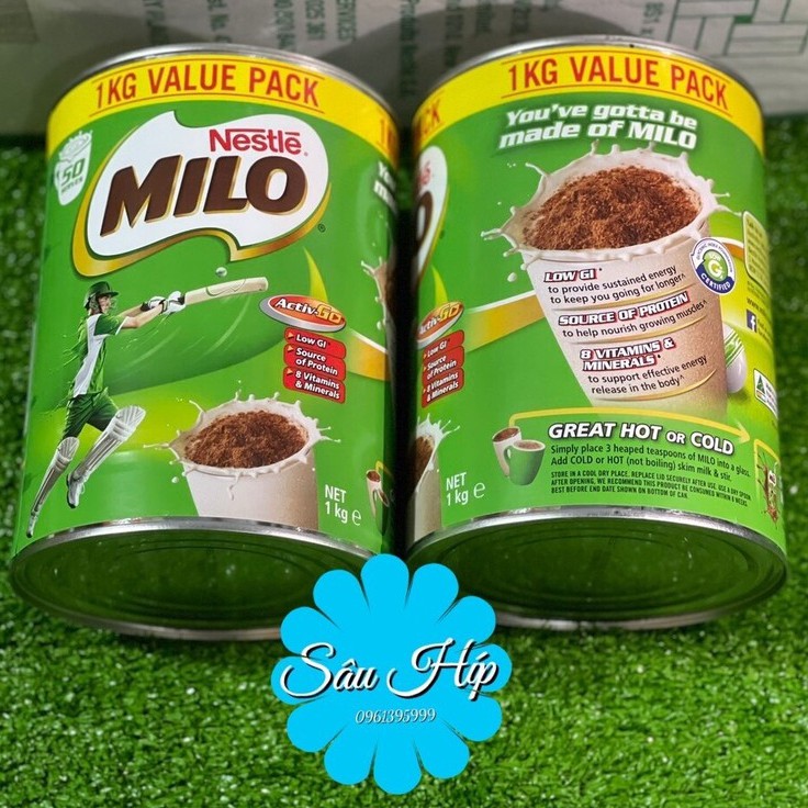 Sữa Nestle Milo Úc 1kg (Hộp thiếc)