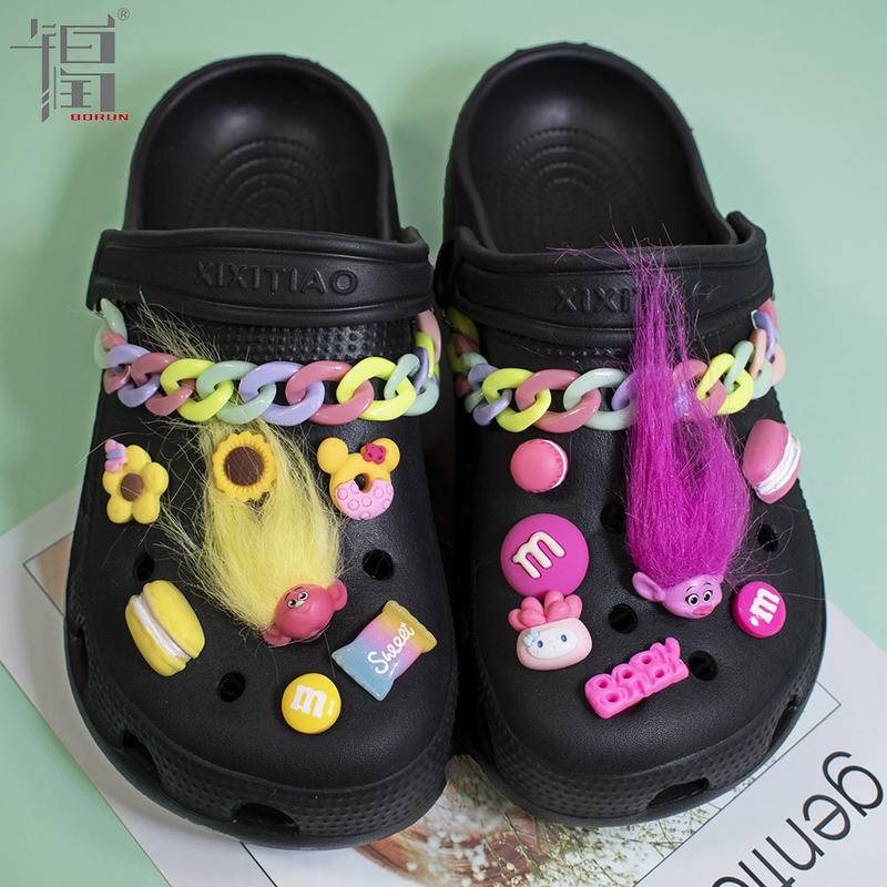 Phụ Kiện Trang Trí Xăng đan DIY Cho Bé Set Sticker shoe Sticker Shoe Decoration Cute DIY accessories JIBBITZ charm shoe buckle