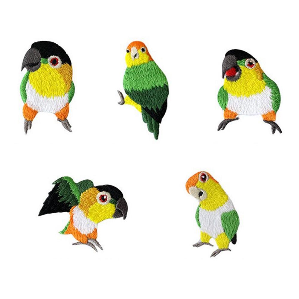 1 Miếng Dán Ủi Trang Trí Túi Xách Hình Chim Vẹt DIY