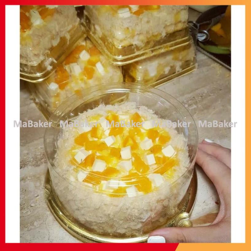 Set 10, 50 hộp đựng bánh hình tròn nắp trong A1680-G chất liệu cao cấp, cứng cáp, siêu bền - MaBaker