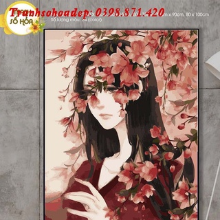 Tranh Sơn Dầu Số Hóa Cô Gái Các Mẫu Siêu Hot Trend Đã Căng Khung Sẵn